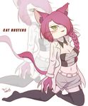  artist_request cat cat_busters furry green_eyes long_hair red_hair twintails 