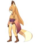  artist_request borrowed_character brown_hair fox fundoshi furry furugitsune japanese_clothes long_hair red_eyes 