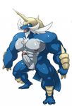  abs anthro biceps big_muscles bulge claws clothed clothing duo fangs horn huge_muscles maldu male mammal muscular muscular_male nintendo nipples nude open_mouth pecs penis pok&eacute;mon red_eyes samurott teeth toes tongue topless video_games 