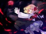  amo blonde_hair bloomers hair_ribbon outstretched_arms red_eyes ribbon rumia short_hair solo spread_arms touhou underwear 