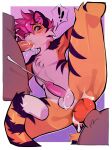 anal anal_knotting anal_penetration animal_genitalia animal_penis anthro bodily_fluids canine_genitalia canine_penis chest_tuft cum cum_in_ass cum_in_mouth cum_inside cum_while_penetrated dipstick_tail duskihorns erection felid fellatio femboy genital_fluids genitals group group_sex hair hi_res humanoid_genitalia humanoid_penis knotting male male/male male_penetrated male_penetrating male_penetrating_male mammal markings one_leg_up oral pantherine penetration penile penile_penetration penis penis_in_ass pink_hair raised_leg sex spitroast tail tail_markings threesome tiger trio tuft