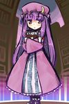 :&lt; bad_id bad_pixiv_id book crescent hat jingai_modoki long_hair patchouli_knowledge purple_eyes purple_hair solo touhou 