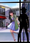  amagami ayatsuji_tsukasa black_eyes black_hair casual day dress kaoru348 legs long_hair long_legs mannequin solo_focus thighs 