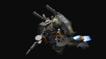 3d cable cannon commentary_request gassan_(7nan8ku) gun gundam heat_hawk highres hizack hizack_custom machine_gun machinery mecha mecha_focus mobile_suit no_humans one-eyed original realistic redesign robot roundel science_fiction space thrusters titans_(gundam) weapon zero_gravity zeta_gundam 