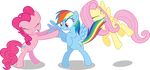  2017 alpha_channel cutie_mark earth_pony equine feathered_wings feathers female feral fluttershy_(mlp) friendship_is_magic group hair hi_res horse mammal my_little_pony pegasus pink_hair pinkie_pie_(mlp) pony rainbow_dash_(mlp) shutterflyeqd simple_background transparent_background wings yellow_feathers 