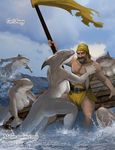  2017 anthro bandanna belt breasts bull_shark butt clothed clothing cloud day facial_hair featureless_breasts female fin fish flag grey_skin group hattonslayden hi_res human human_on_anthro interspecies male male/female mammal marine mustache nude shark sky smile water wood 