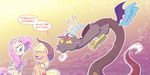  2017 applejack_(mlp) dialogue dilarus discord_(mlp) english_text equine female fluttershy_(mlp) friendship_is_magic horse male mammal my_little_pony pegasus pony red_eyes text upside_down_face wings 