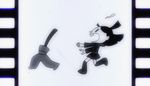  1girl animated broom kagari_atsuko little_witch_academia long_hair running 