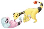  duo feral feral_on_feral flaaffy licking male male/male mareep nintendo oral penis penis_lick pok&eacute;mon sex size_difference tapering_penis tongue tongue_out unknown_artist video_games 
