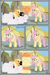  applejack_(mlp) blonde_hair blue_eyes caprine comic earth_pony equine female feral fluttershy_(mlp) friendship_is_magic green_eyes gutovi-kun hair horse mammal my_little_pony pegasus pink_hair pony sheep wings 