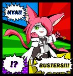 artist_request cat cat_busters character_request furry green_eyes long_hair open_mouth pink_hair twintails 