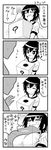  1girl 4koma ? box breasts character_request check_translation comic commentary_request faceless faceless_male female_pervert greyscale hair_ornament hairclip highres konno_tohiro large_breasts monochrome naughty_face open_mouth original pervert short_hair smile solo_focus translation_request 