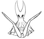  ambiguous_species blush clitoris clothed clothed_sex clothing disembodied_penis dress duo female hollow_knight hornet_(hollow_knight) kdd legs_up male male/female monochrome penetration penis pussy sex simple_background vaginal vaginal_penetration white_background 