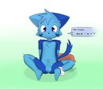 anthro balls blue_ees blue_eyes blue_fur briefs cat child clothing cub erection feline fur hazumazu humanoid_penis male mammal partially_retracted_foreskin penis simple_background sitting solo uncut underwear young 