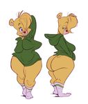  anthro bear bottomless breasts butt clothed clothing disney female gummi_bears looking_at_viewer mammal overweight slb smile solo standing 