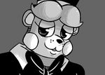  2016 :3 animatronic anthro bear bow_tie bust_portrait five_nights_at_freddy&#039;s five_nights_at_freddy&#039;s_2 grey_background greyscale hat inkyfrog looking_at_viewer machine male mammal monochrome portrait robot simple_background smile solo top_hat toy_freddy_(fnaf) video_games 