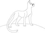  ambiguous_gender better_version_at_source black_and_white cougar devinesnow feline mammal monochrome shardac sketch 