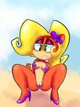 angry anthro breasts clothing coco_bandicoot crash_bandicoot_(series) panties pussy spreading underwear video_games 