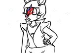  2016 animatronic anthro clothed clothing cosplay david_bowie eyes_closed face_paint five_nights_at_freddy&#039;s five_nights_at_freddy&#039;s_2 hand_on_hip inkyfrog lagomorph machine male mammal rabbit restricted_palette robot simple_background solo sparkle toy_bonnie_(fnaf) video_games white_background 