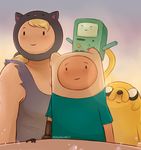  adventure_time bear_hat bmo boat canine cartoon_network cute dog female finn_the_human game_(disambiguation) happy human jake_the_dog kodabomb larger_female machine magic male mammal robot robot_arm robotic_limb size_difference smaller_male smile susan_strong vehicle 