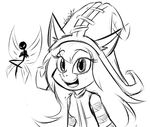  2016 anthro big_ears big_eyes big_head black_and_white clothed clothing cute digital_drawing_(artwork) digital_media_(artwork) duo eyelashes fairy female front_view hair hat insect_wings league_of_legends long_hair lulu_(lol) mammal monochrome open_mouth open_smile pix_(lol) riot_games simple_background sketch smile standing teeth tongue toony veigar-chan video_games white_background wings witch_hat yordle 