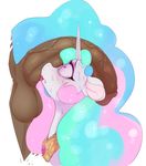  2017 balls bestiality duo equine faceless_male female feral friendship_is_magic hair horn human human_on_feral humanoid_penis interspecies long_hair looking_at_penis male male/female male_on_feral mammal multicolored_hair my_little_pony penis princess_celestia_(mlp) simple_background sundown_(artist) sweat unicorn vein white_background 