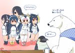  animal_ears bear bird black_hair blush breasts brown_eyes buntaichou commentary_request crossover emperor_penguin emperor_penguin_(kemono_friends) gentoo_penguin_(kemono_friends) hair_between_eyes hair_over_one_eye hands_in_pockets headphones hood hoodie humboldt_penguin_(kemono_friends) jacket kemono_friends large_breasts leotard long_hair medium_breasts multicolored_hair multiple_girls open_mouth penguin penguin_(shirokuma_cafe) penguins_performance_project_(kemono_friends) pleated_skirt polar_bear red_eyes rockhopper_penguin_(kemono_friends) royal_penguin_(kemono_friends) shirokuma_(shirokuma_cafe) shirokuma_cafe short_hair skirt smile speech_bubble sweatdrop thighhighs trait_connection translation_request twintails twitter_username white_hair white_legwear white_leotard white_skirt 