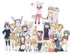  &gt;_&lt; =_= alpaca_ears alpaca_suri_(kemono_friends) american_beaver_(kemono_friends) animal_ears animal_hood animal_print antlers aqua_hair arm_up armpits arms_up backpack bag bangs bare_legs beaver_ears beaver_tail bird_wings black-tailed_prairie_dog_(kemono_friends) black_hair black_legwear blonde_hair blunt_bangs blush boots bow bowtie breasts brown_eyes brown_hair buttons campo_flicker_(kemono_friends) closed_eyes coat commentary_request common_raccoon_(kemono_friends) double_v elbow_gloves eurasian_eagle_owl_(kemono_friends) everyone ezo_red_fox_(kemono_friends) fennec_(kemono_friends) fox_ears fox_tail fur_collar fur_trim geta giraffe_ears giraffe_horns gloves gradient_hair grey_hair grey_wolf_(kemono_friends) hair_ornament hair_over_one_eye hairclip hand_on_hip hands_in_pockets hat hat_feather head_wings helmet high-waist_skirt highres hood hoodie horns hug hug_from_behind jacket jaguar_(kemono_friends) jaguar_ears japanese_crested_ibis_(kemono_friends) jumping kaban_(kemono_friends) kasa_list kemono_friends lion_(kemono_friends) lion_ears lion_tail loafers long_hair long_sleeves looking_at_another looking_at_viewer lucky_beast_(kemono_friends) medium_breasts moose_(kemono_friends) moose_ears multicolored_hair multiple_girls necktie northern_white-faced_owl_(kemono_friends) open_mouth otter_ears pantyhose pantyhose_under_shorts pith_helmet plaid plaid_skirt pleated_skirt prairie_dog_ears raccoon_ears red_gloves red_hair red_legwear red_shirt reticulated_giraffe_(kemono_friends) ribbon salute serval_(kemono_friends) serval_ears serval_print shirt shoes short_hair short_sleeves shorts sidelocks silver_fox_(kemono_friends) silver_hair simple_background sitting skirt sleeveless sleeveless_shirt small-clawed_otter_(kemono_friends) smile squatting standing striped_hoodie swimsuit tail thighhighs tsuchinoko_(kemono_friends) two-tone_hair v weapon white_background white_hair white_shirt wings wolf_ears zettai_ryouiki 