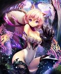 :&lt; animal_ears armor armored_boots artist_request bare_shoulders boots claws cygames eyebrows_visible_through_hair forest gem house knee_up leotard nature official_art paws pink_hair purple_eyes scarf shadowverse shingeki_no_bahamut short_hair sitting skindentation tail torn_clothes underbrush_beast_girl 