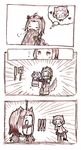  !? 3koma absurdres american_beaver_(kemono_friends) animal_ears beaver_ears beaver_tail black-tailed_prairie_dog_(kemono_friends) blush closed_eyes comic dreaming embarrassed half-closed_eyes heart highres kemono_friends log open_mouth prairie_dog_ears prairie_dog_tail sculpture shocked_eyes silent_comic sketch smile surprised tail tamago_biscuit_(tozeto) textless thought_bubble wood yuri 