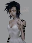  black_hair breasts d.gray-man dark_skin highres medium_breasts ribbon road_kamelot short_hair solo 