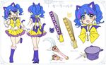  :d animal_ears artist_name bell bishoujo_senshi_sailor_moon blue_bow blue_footwear blue_hair blue_sailor_collar boots bow cat_ears cat_tail character_name character_sheet choker earrings fan full_body grey_eyes hand_net harisen jewelry jingle_bell knee_boots layered_skirt looking_at_viewer luna_(sailor_moon) luna_(sailor_moon)_(human) magical_girl moon_stick multicolored_hair multiple_persona multiple_views open_mouth personification pretty_guardian_sailor_moon purple_hair sailor_collar sailor_luna sailor_senshi_uniform shirataki_kaiseki short_hair short_twintails skirt smile standing standing_on_one_leg tail turnaround twintails wand white_background yellow_choker yellow_skirt 