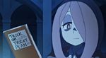  1girl animated book hair_over_one_eye lavender_hair little_witch_academia long_hair solo sucy_manbabalan sucy_manbavaran 