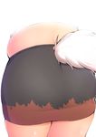  ass ass_focus close-up from_behind highres inubashiri_momiji miniskirt muffin_top plump shishi_juuroku simple_background skirt solo tail tail_through_clothes thighs touhou white_background wolf_tail 