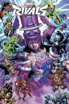  1girl 3girls 6+boys adam_warren armor breasts character_request cover cover_page doctor_strange galacta headdress helmet highres hulk marvel marvel_rivals medium_breasts mjolnir_(marvel) monster multiple_boys multiple_girls purple_eyes squirrel_girl_(marvel) tagme third-party_source thor_(marvel) venom_(marvel) wolverine_(x-men) 