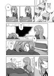  classroom comic extra greyscale hirasawa_yui k-on! long_hair monochrome multiple_girls sakayama_shinta school_uniform short_hair sleeping tachibana_himeko translated 