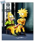  abraham_simpson famous-toons-facial lisa_simpson tagme the_simpsons 