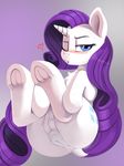  2017 absurd_res anatomically_correct anatomically_correct_pussy animal_genitalia animal_pussy anus blue_eyes blush butt dimfann dock equine equine_pussy female feral friendship_is_magic hair hi_res hooves horn looking_at_viewer mammal my_little_pony one_eye_closed purple_hair pussy rarity_(mlp) simple_background solo teats underhoof unicorn wink 