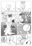  2017 angry anon anthro battle claws clothed clothing cocky comic confident dialogue elekid english_text female fight happy hi_res horn human insult male mammal monochrome nidoqueen nintendo open_mouth outside pok&eacute;mon rude scalie short short_ears shoutingisfun size_difference sound_effects standing surprise text throwing tree video_games wide_eyed worried 