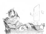  2017 anthro anthrofied areola baron_engel bath bathtub breast_squish breasts cutie_mark earth_pony equine eye_contact female female/female friendship_is_magic greyscale hand_behind_back hand_behind_head horn horse mammal monochrome my_little_pony nude octavia_(mlp) open_mouth partially_submerged pony side_boob simple_background smile straddling traditional_media_(artwork) unicorn vinyl_scratch_(mlp) water 