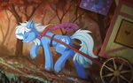  blue_fur blue_hair cutie_mark day equine eyes_closed female feral friendship_is_magic fur hair hooves horn inner_ear_fluff mammal mud my_little_pony nude outside raining solo trixie_(mlp) unicorn white_hair yakovlev-vad 