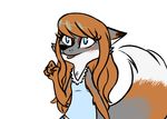  2017 anthro blue_eyes blush canine charlie_(weaver) chest_tuft clothed clothing disney eyeshadow fan_character female fox inkyfrog lipstick makeup mammal pack_street simple_background solo tuft white_background zootopia 