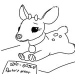  anthro black_and_white cervine deer disney doll fan_character female mammal monochrome pack_street sign solo text the_weaver velvet_roe_(weaver) zootopia 