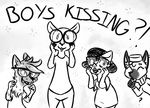  2017 ? african_wild_dog anthro bailey_(zootopia) buckteeth canine cervine clothed clothing deer dialogue disney english_text eyewear fan_character female fox glasses greyscale group inkyfrog inkypig lipstick looking_at_viewer makeup mammal monochrome open_mouth open_smile patch_houston pig porcine reaction_image simple_background smile sweat sweatdrop teeth text white_background wolf zootopia 