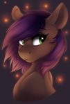  brown_fur bust_(disambiguation) equine eyelashes fan_character female fur green_eyes hair mammal my_little_pony purple_hair silentwulv simple_background solo 