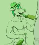  alcohol anthro beverage canine drunk duo erection hat humanoid_penis koorivlf licking male male/male mammal oral penis penis_lick sex smile tongue tongue_out 