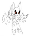  2017 anthro female machine ravnic robot rouge_the_bat simple_background solo sonic_(series) wings 