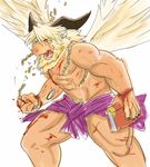  angel angry anthro azazel blood caprine chain clothing goat loincloth mammal moku_nameko muscular pubes simple_background tokyo_afterschool_summoners 