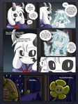  anthro asriel_dreemurr boss_monster caprine clothed clothing comic dialogue duo english_text flower fur gerson ghost goat hair human jewelry mammal necklace plant reptile scalie scarf speech_bubble spirit taggen96_(artist) text turtle undertale video_games 