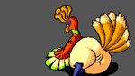  avian beak digital_media_(artwork) female feral flygon_(artist) grey_background hi_res ho-oh legendary_pok&eacute;mon looking_at_viewer looking_back nintendo pixel_(artwork) pok&eacute;mon pussy simple_background smile solo somnamg thick_thighs video_games wide_hips 